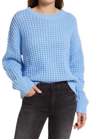 Waffle Knit Organic Cotton Blend Sweater | Nordstrom