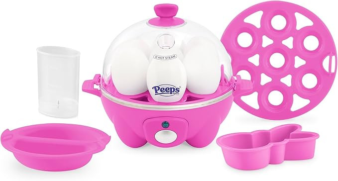 PEEPS x Dash Bunny Rapid Egg Cooker: 7 Egg Capacity Electric Egg Cooker for Hard Boiled Eggs, Poa... | Amazon (US)