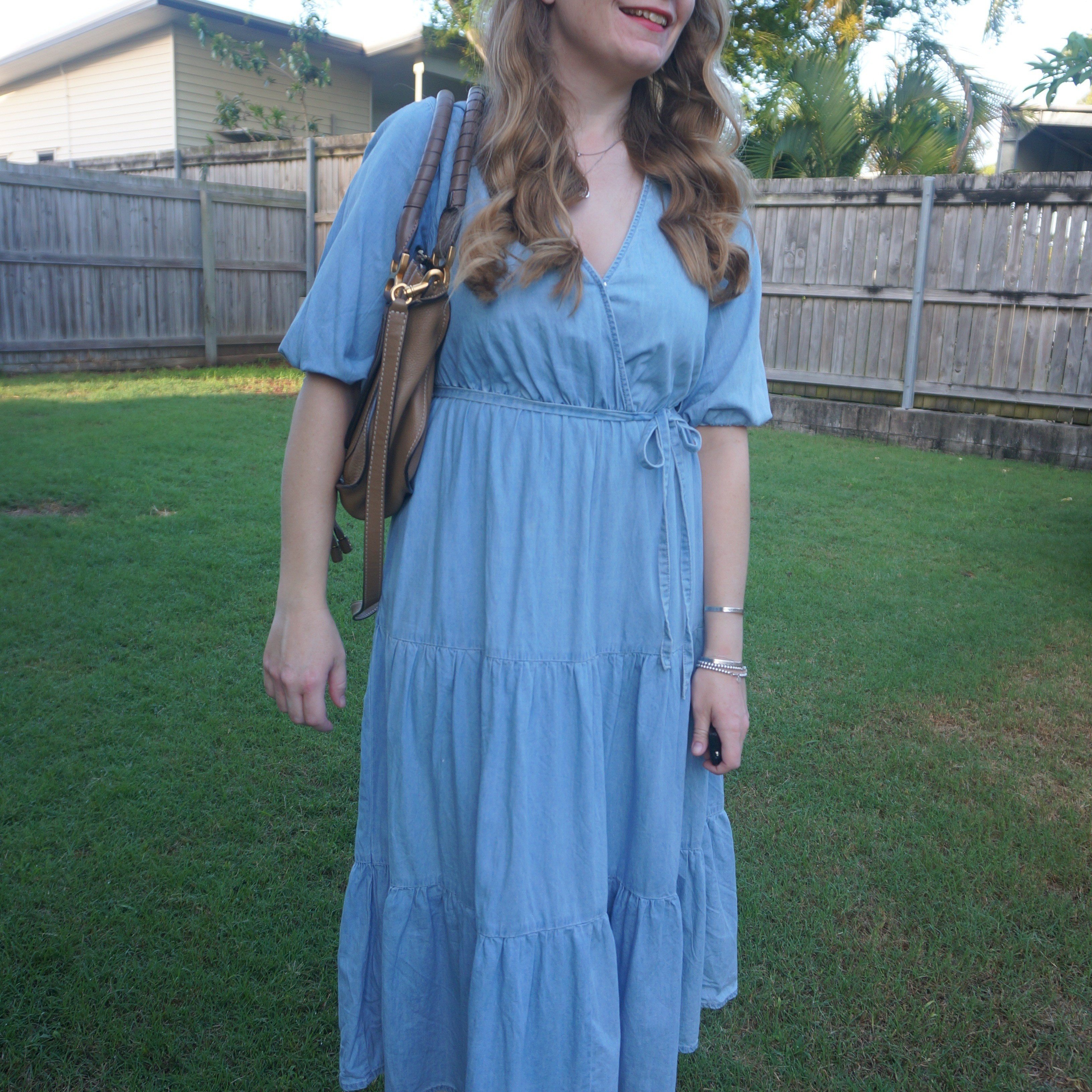 Kmart Anko chambray tiered midi wrap dress with Chloe Marcie shoulder bag 💙

#LTKbag #LTKworkwear #LTKaustralia