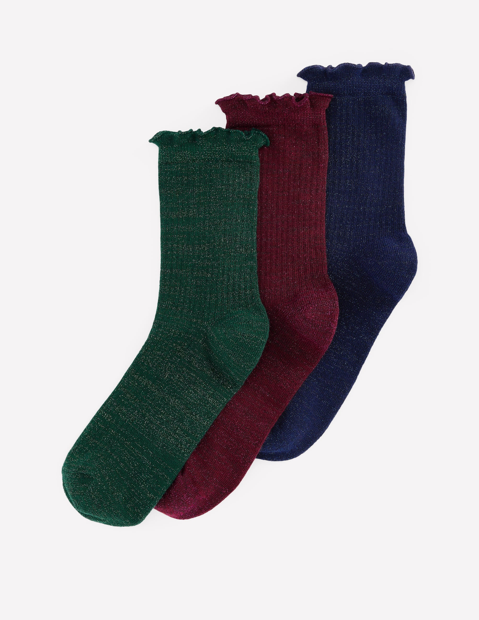 3-Pack Sparkle Socks-Multi | Boden (US)