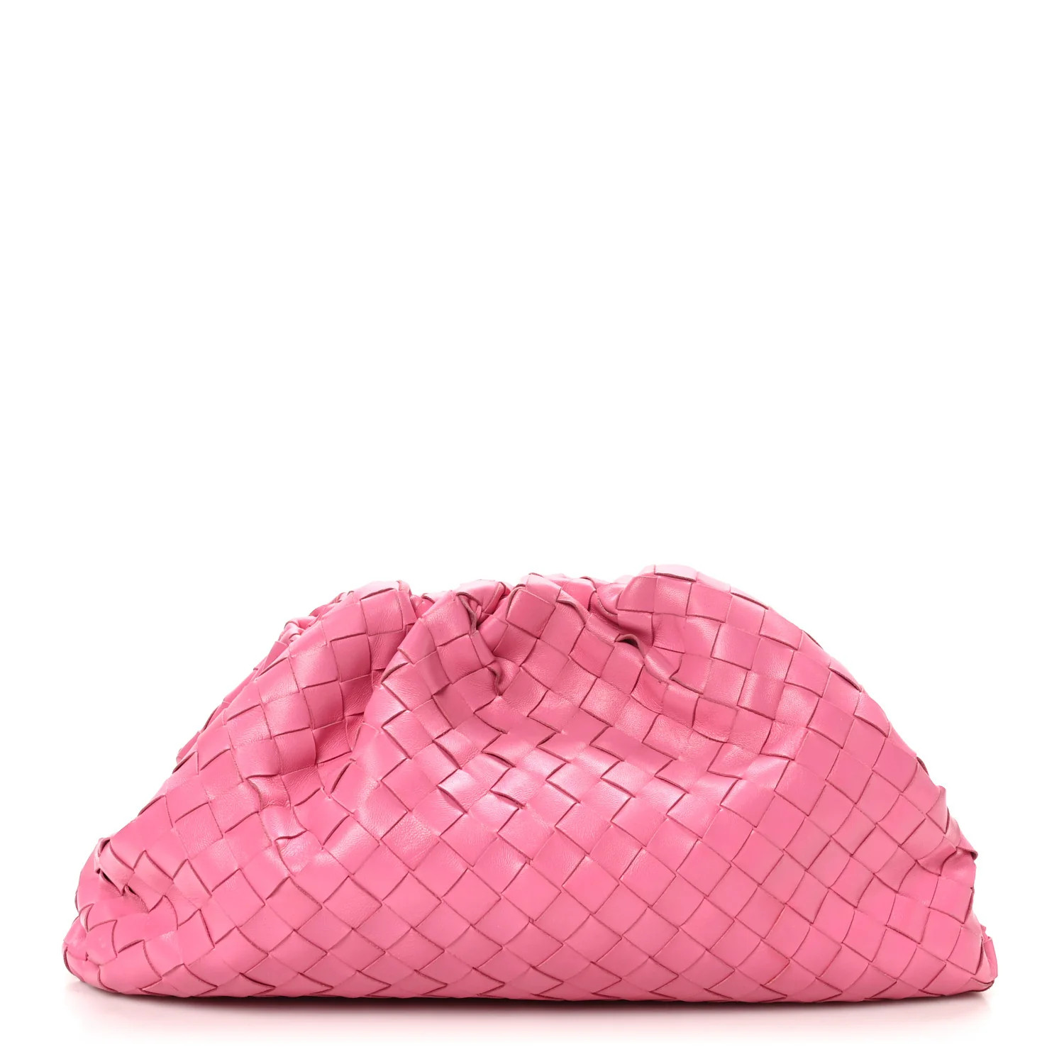 Bottega Veneta Nappa Maxi Intrecciato The Pouch Oversized Clutch Pink 1691819 | FASHIONPHILE (US)