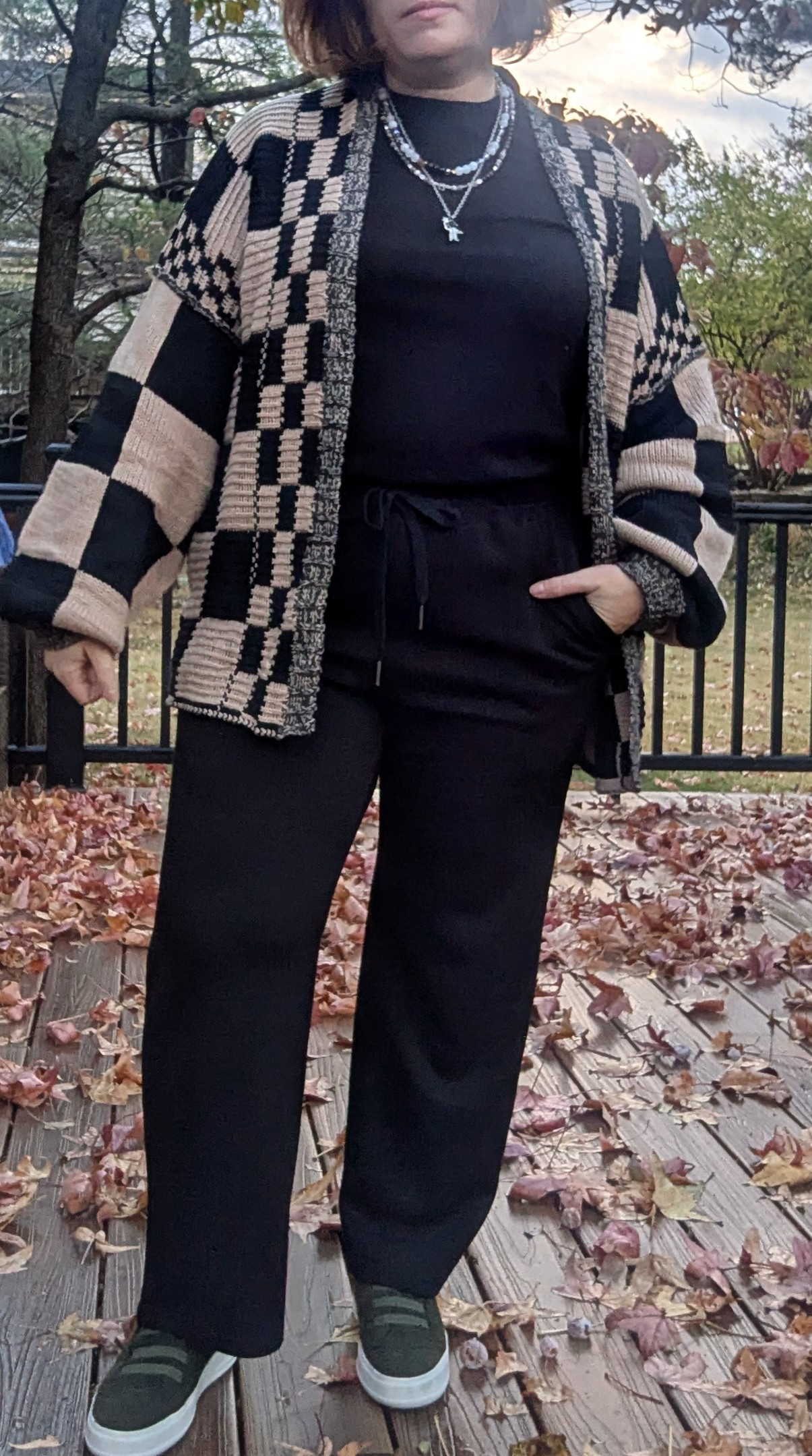 Set tts, sweater sized down, shoes tts 

 #LTKMidsize #LTKPetite #LTKFindsUnder50