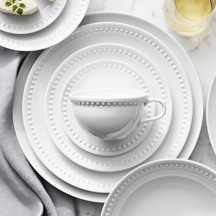 Pillivuyt Beaded Coupe Dinnerware Collection | Williams-Sonoma