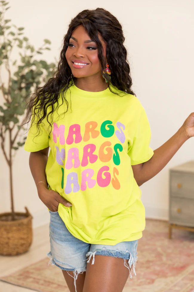 Margs Repeat Neon Oversized Graphic Tee | Pink Lily