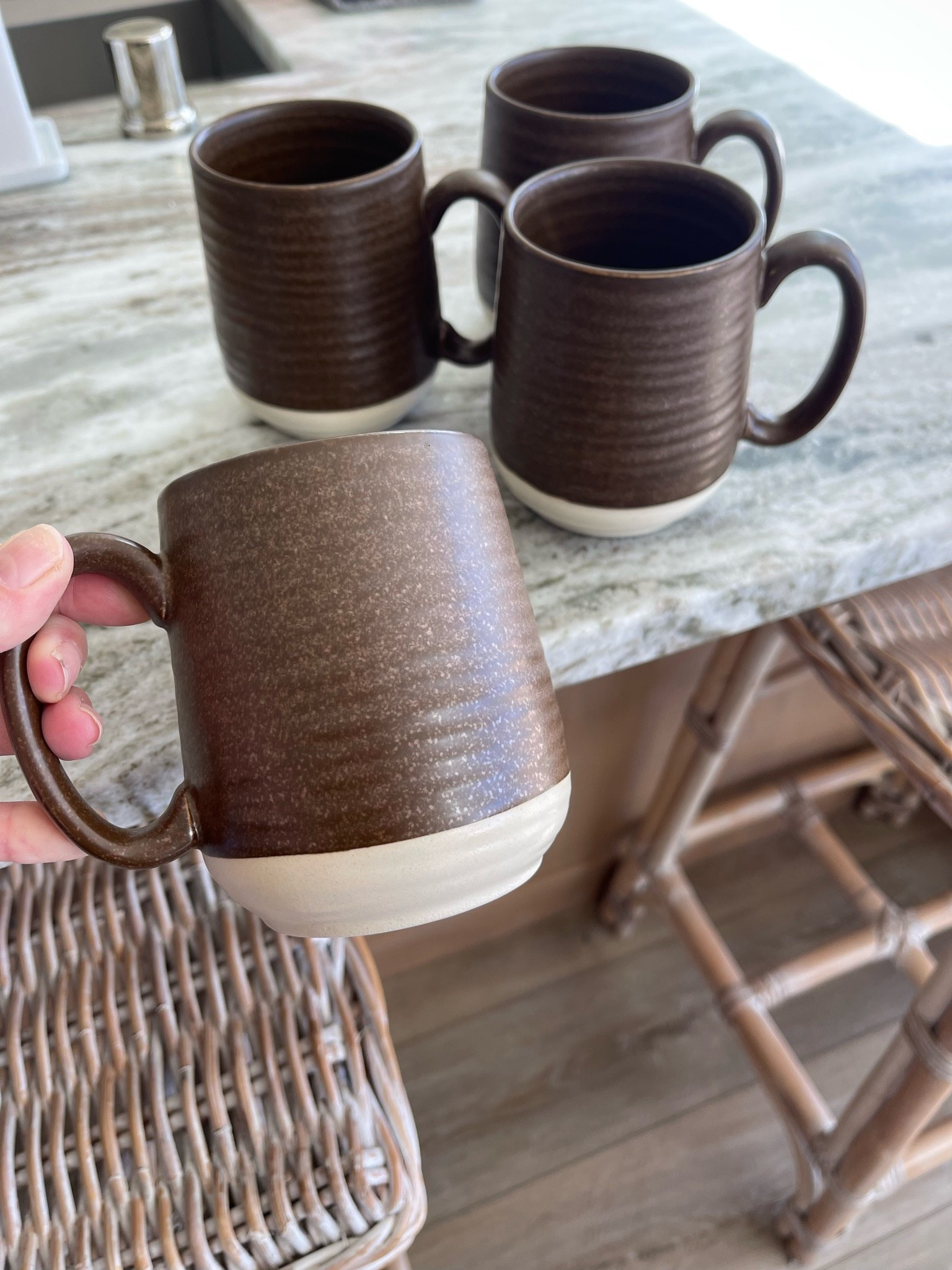 Large 15oz. coffee / latte mugs in brown and cream. Also available in multiple other color options like white, deep blue, sage green, etc. Got these for the beach house!

#LTKfoodie #LTKHome #LTKSaleAlert