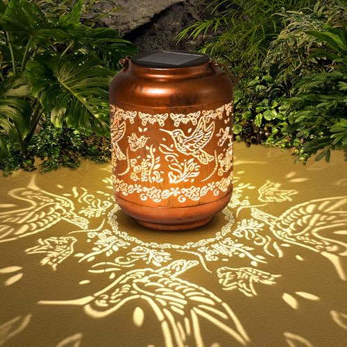 Hummingbird Solar Lanterns Outdoor Waterproof Hummingbird Birthday Gifts for for Women Mom Grandma, Hanging Solar Lights Garden Decoration Outside for Yard, Patio,Pathway Landscape | Amazon (US)