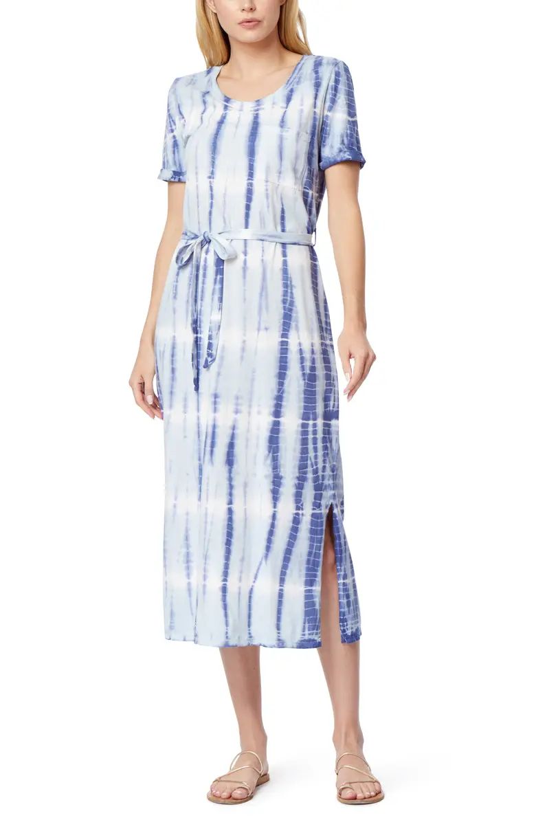 Abigail Tie Dye Belted Midi T-Shirt Dress | Nordstrom