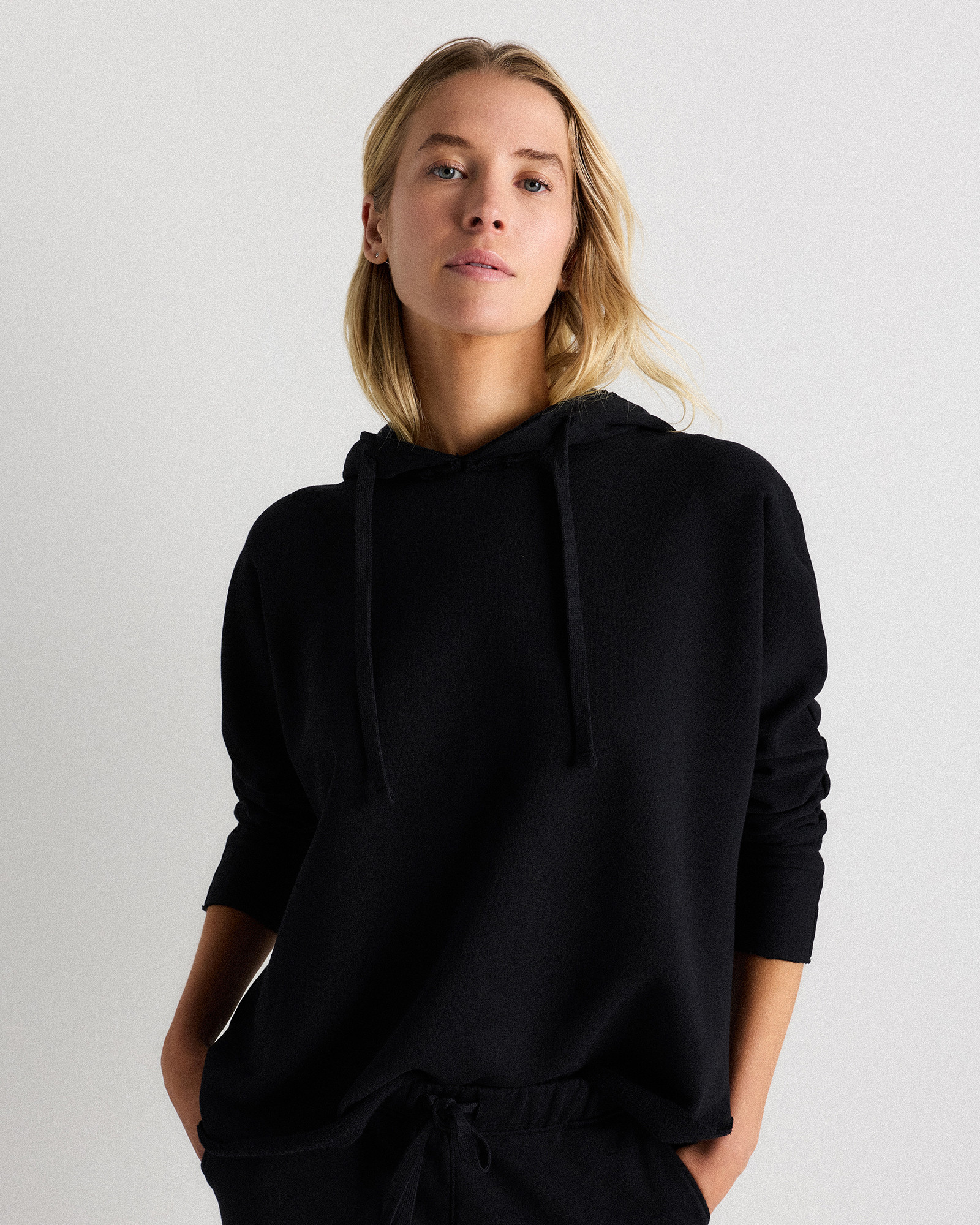 Quince | Women's Organic French Terry Hoodie in Classic White, Size XL, Organic Cotton | Quince