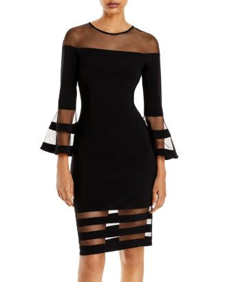 Bell-Sleeve Illusion Dress - Exclusive | Bloomingdale's (US)
