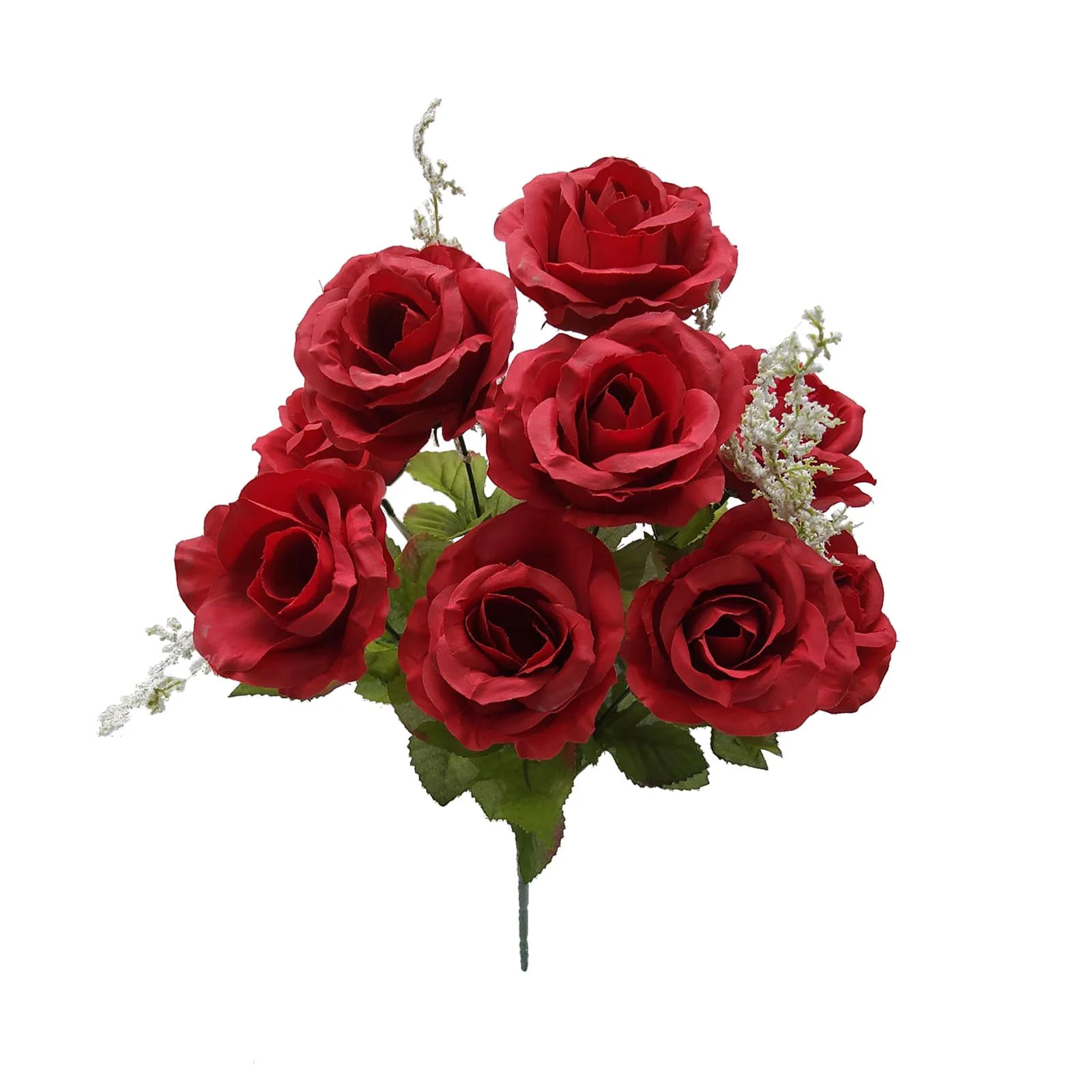 Mainstays 17.5" Artificial Flower Rose Bush, Red Color. - Walmart.com | Walmart (US)