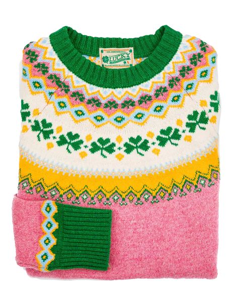 The Pink Fair Isle Irish Sweater | Kiel James Patrick