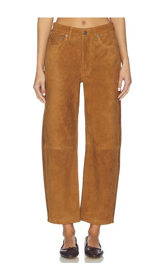 Suede Miro Relaxed Pant in Toasted Carmel | Revolve Clothing (Global)