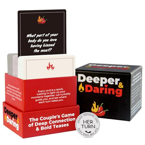 LIMGUVK Couples Games – Date Night Card Game with 150 Deep Questions & Dares, Romantic & Spicy Game for 2, Fun Gift for Him & Her, Great Christmas Stocking Stuffer | Amazon (US)