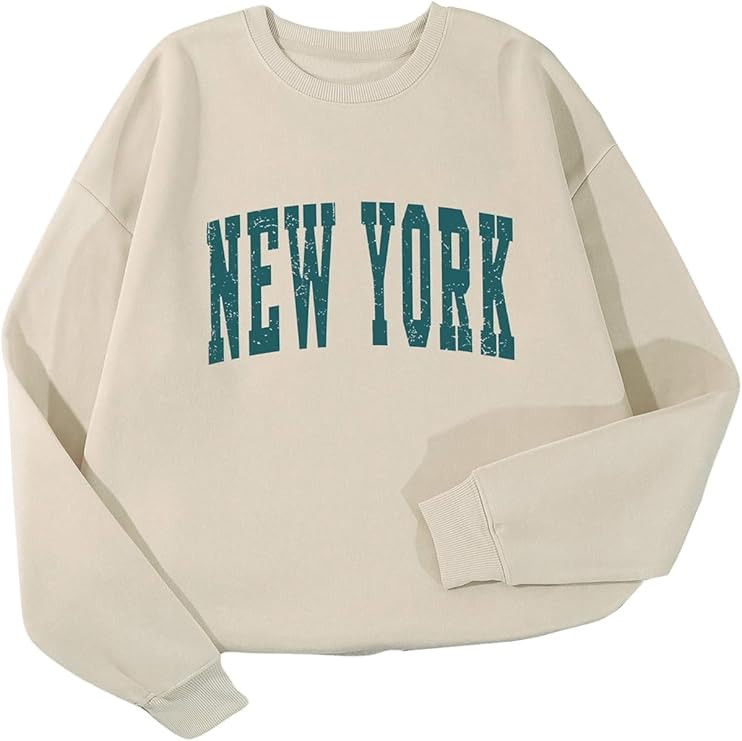 SOLY HUX Women's Graphic Oversized Crewneck Long Sleeve Casual Loose Pullover Los Angeles Califor... | Amazon (US)