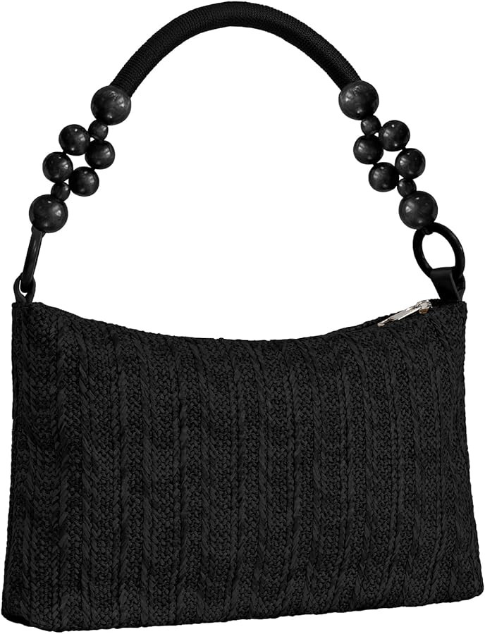 Straw Beach Bag for Women Shoulder Bag Straw Purse, Women Summer Handbag | Amazon (US)