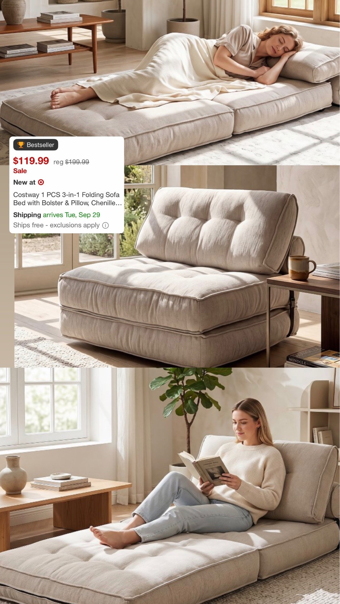 Huge Furniture savings on this chair, couch/bed

#LTKHome #LTKSaleAlert