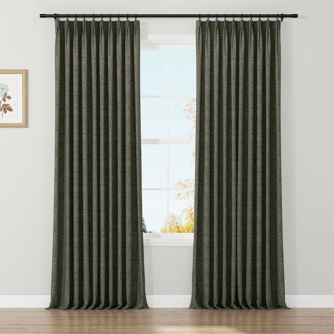 Lydia Lattice Jacquard Curtain Pleated | TWOPAGES
