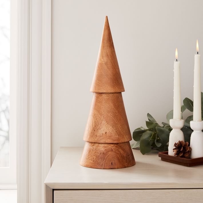 Stacked Wood Trees | West Elm (US)
