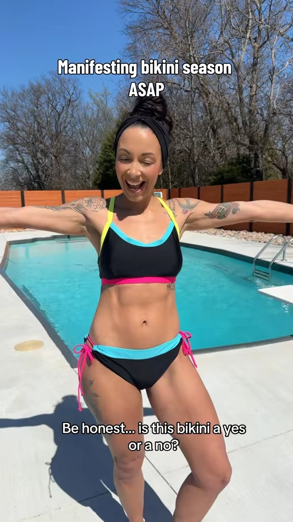 BMJL Women’s Bikini Set | Size Small | 5’3” | 120 lbs | Age 40

40 years old, 5’3”, 120 lbs and this bikini has me MANIFESTING pool days immediately. 🖤 The color-blocking is bold, the tie sides adjust perfectly for petite frames, and the support up top is actually legit. I sized into a small and it fits like it was made for my body. Tap to shop directly — summer is coming fast and this one won’t last. 🏊‍♀️
True to size. Perfect for petite builds. The colors photograph beautifully — trust me on this one.

#LTKOver40 #LTKSwim #LTKTravel