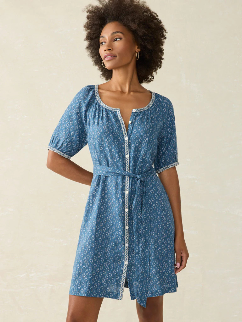 Carmel Dress - Key Largo Blue | Faherty