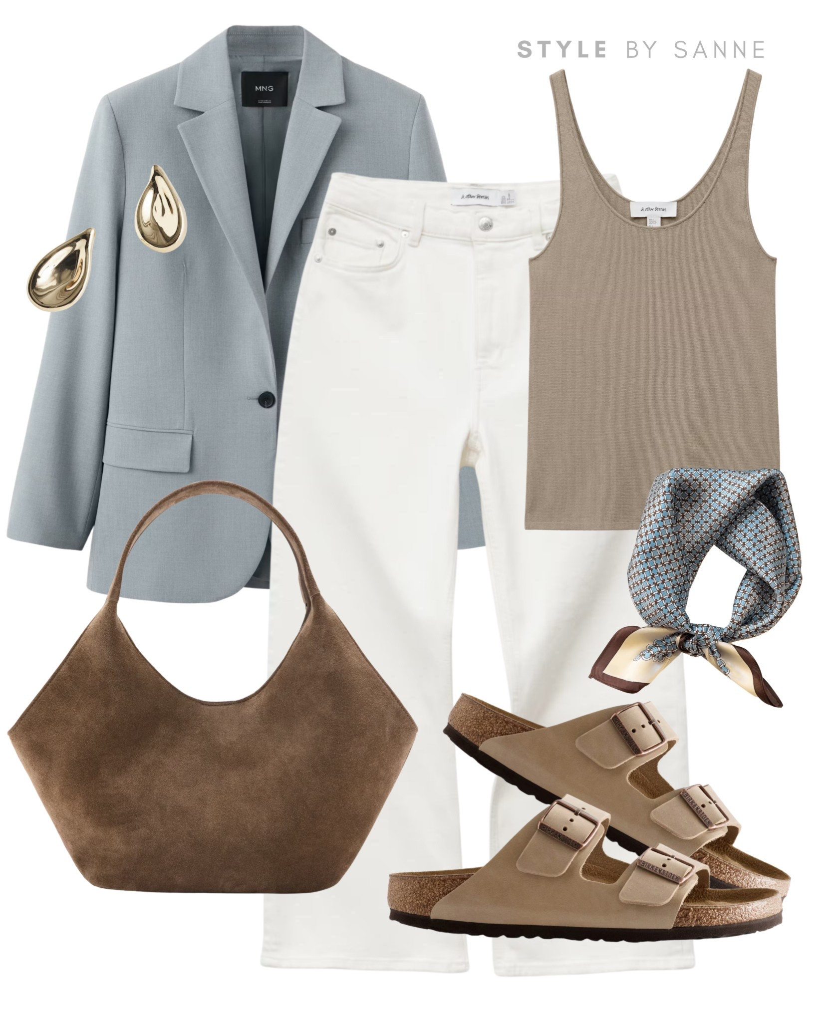 A soft blue blazer paired with crisp white denim creates a fresh, elevated base. Styled with a neutral tank, suede bag and casual sandals for an effortless look that feels polished yet relaxed.🩵

#LTKworkwear #LTKspring #LTKstyletip