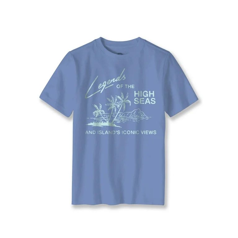 Wonder Nation Boys High Seas, Crew Neck, Short Sleeve, Graphic T-Shirt, Sizes 4-18 | Walmart (US)