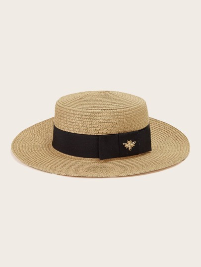 Bee Decor Straw Hat | SHEIN