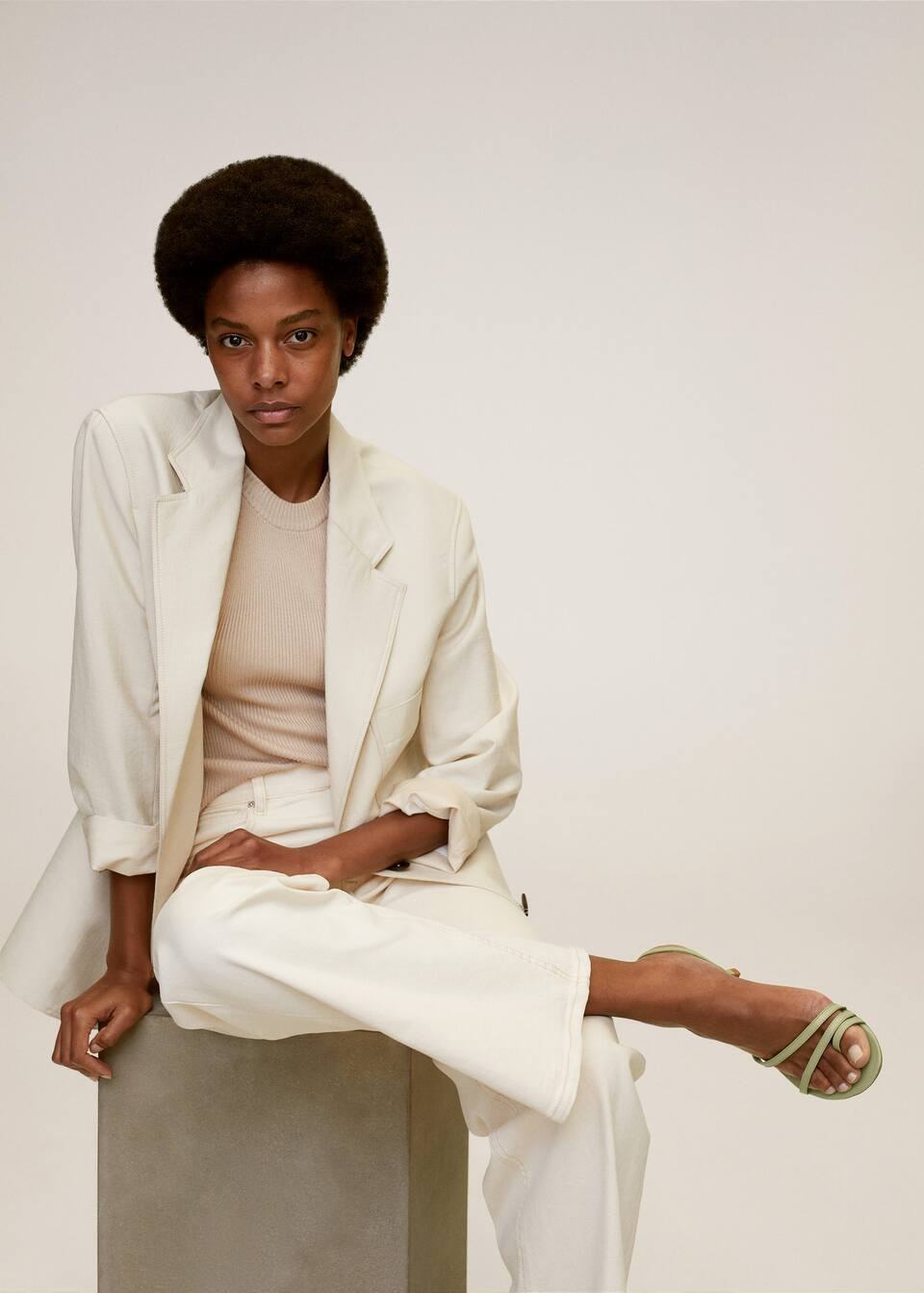 Leather straps sandals | MANGO (US)