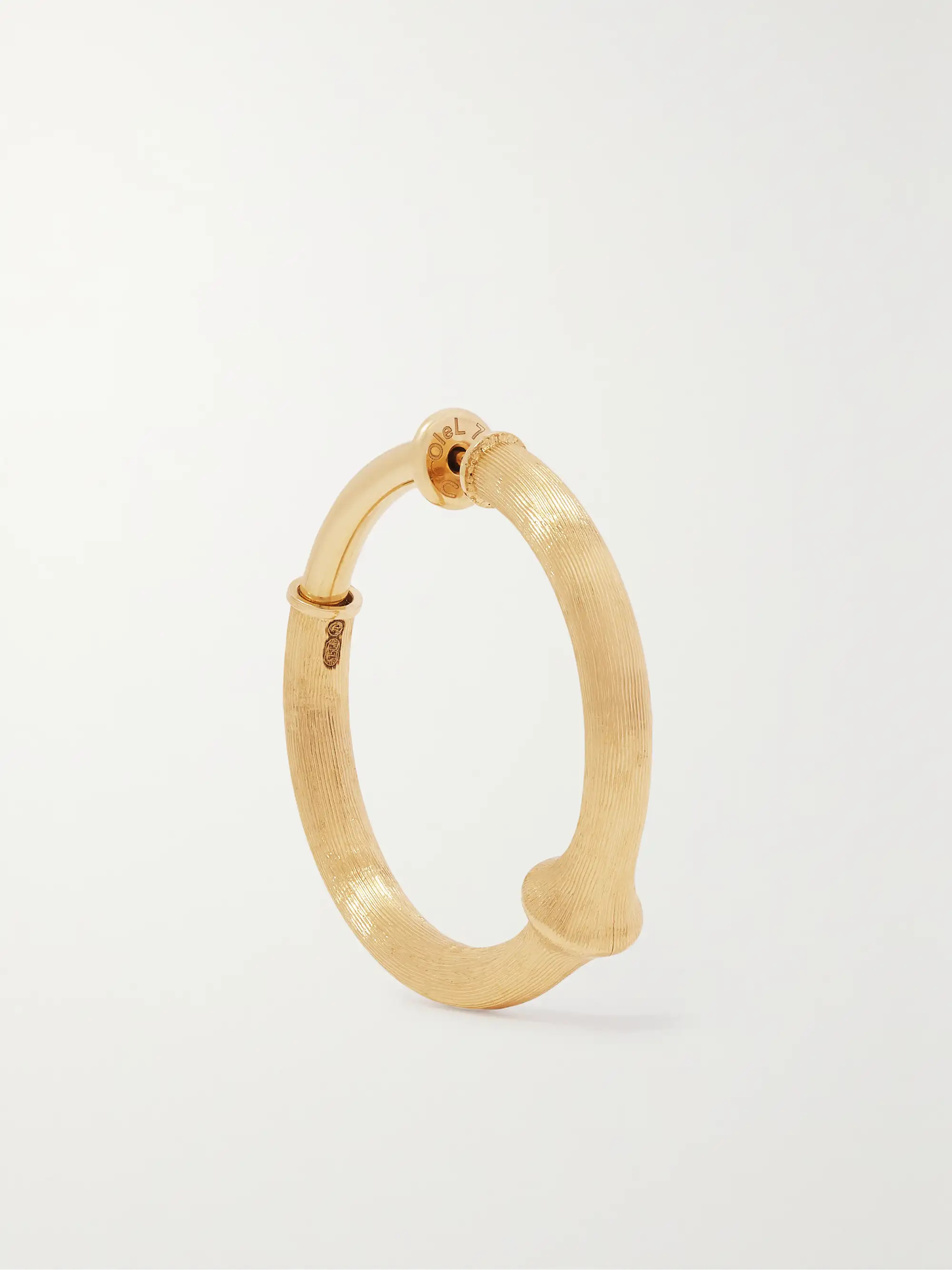 OLE LYNGGAARD COPENHAGEN Nature large 18-karat gold hoop earring | NET-A-PORTER (UK & EU)