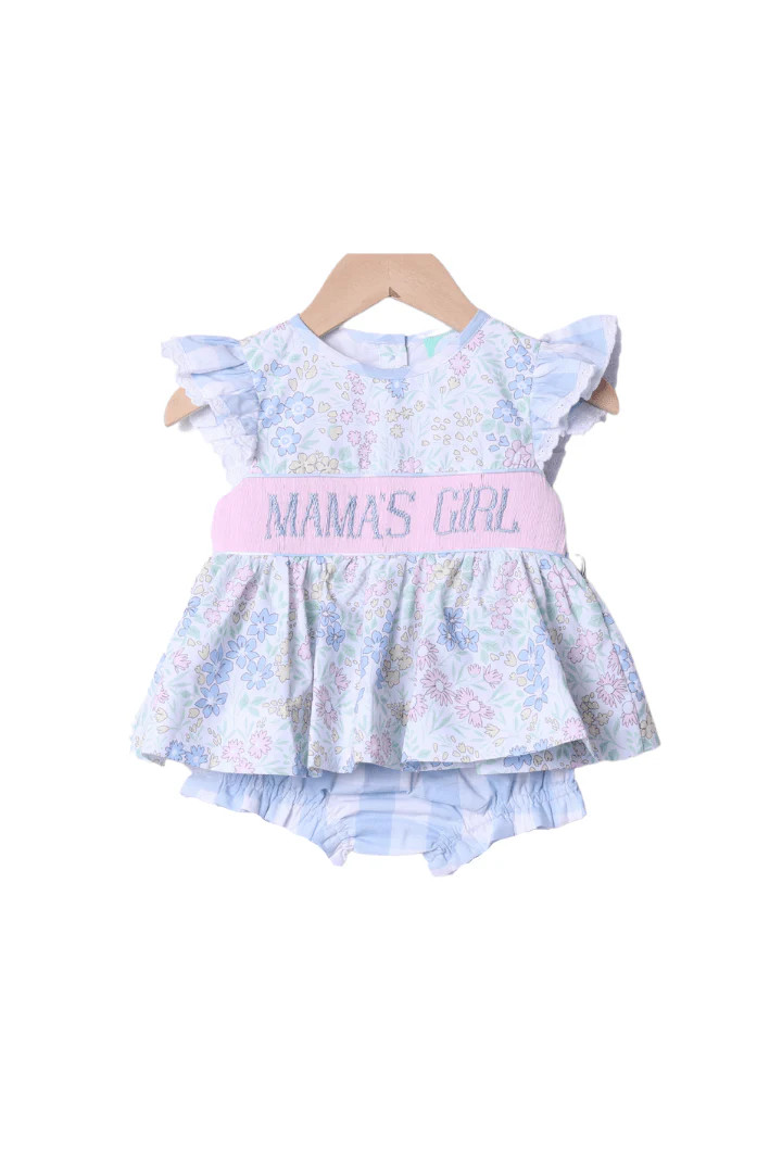 Smocked Mama's Girl Pretty Floral Bloomer Set | The Smocked Flamingo