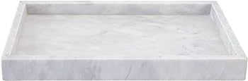 12"x8" Real Natural Marble Vanity Tray, Genuine Marble Storage Tray for Cosmetics/Jewelry, Non-Re... | Amazon (US)