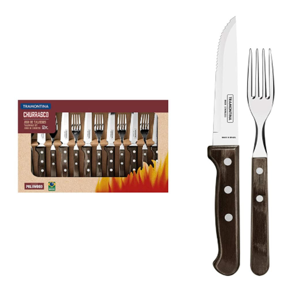 Jogo de Churrasco 12 Peças TRAMONTINA CUTELARIA | Amazon (BR)