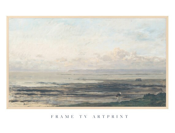 Samsung Frame TV File  hazy Beach  Oil on Canvas - Etsy | Etsy (US)