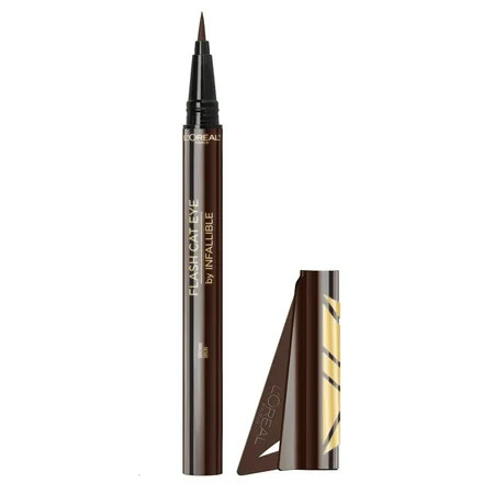 L'Oreal Paris Infallible Flash Cat Eye Waterproof Brush Tip Liquid Eyeliner, Brown | Walmart (US)