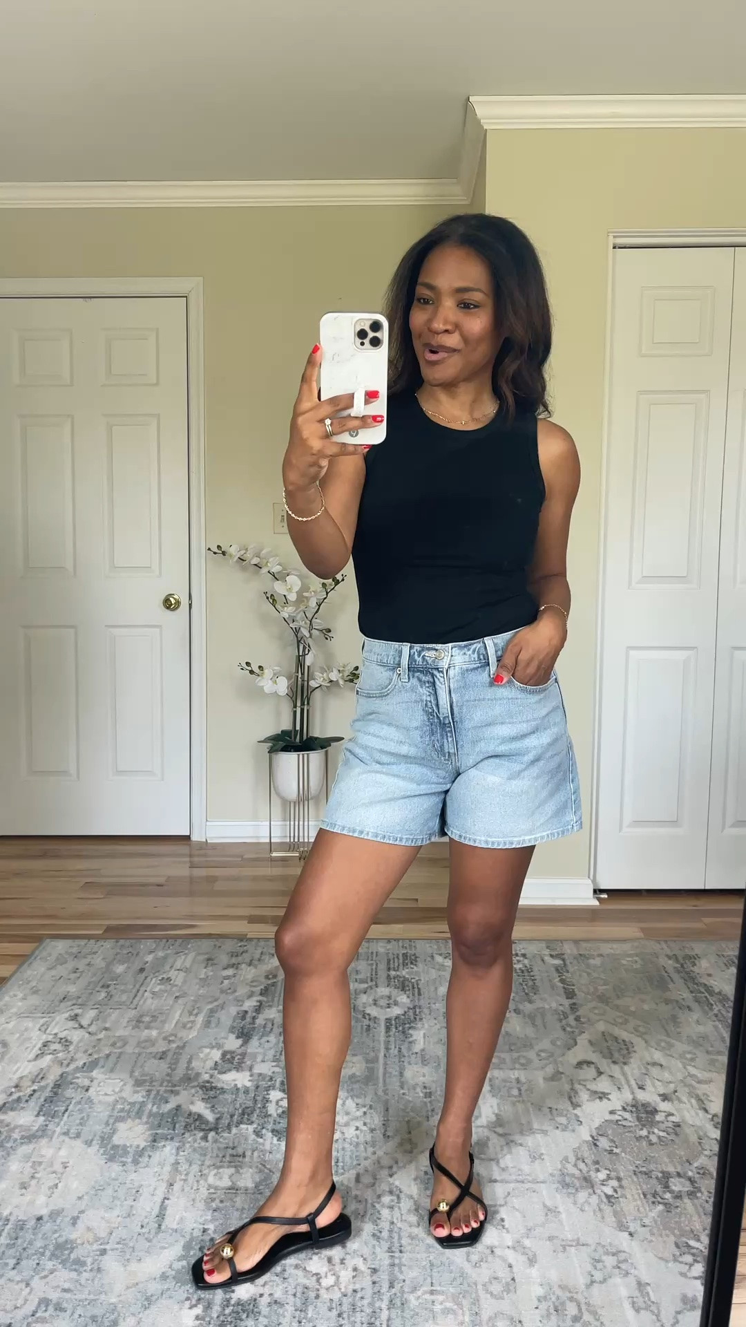 I wear a size 4 in these. TTS. more light weight and “stretchable” denim material

#LTKootd #LTKgrwm #LTKOver40
