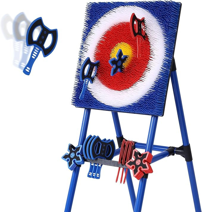Axe Throwing Bristle Target with 8 Throwing Axes Set,Axe Throwing Game for Backyard, Indoor &Outd... | Amazon (US)