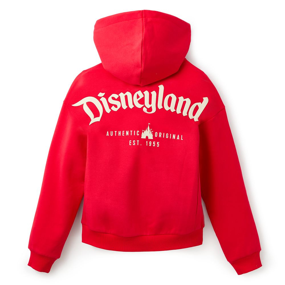 Disneyland Logo Zip Hoodie for Kids – Red | Disney Store
