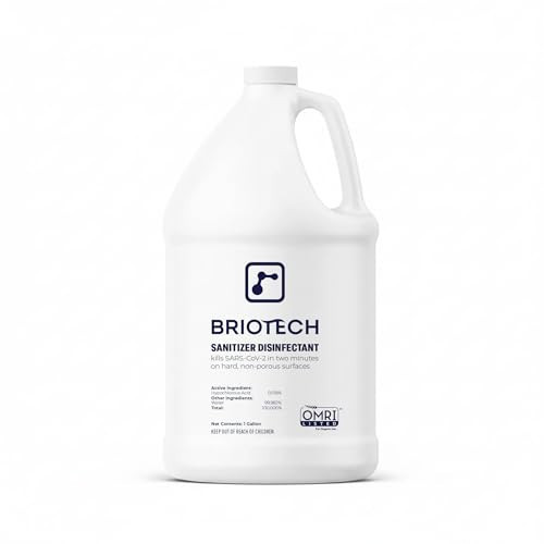 BRIOTECH Sanitizer Disinfectant Hypochlorous, Kill 99.99% of Viruses & Bacteria, Control Mold, Eliminate Odor, Gentle for Nursery & Play Rooms, Food Contact Surface Sanitizer, 1 Gallon Refill | Amazon (US)