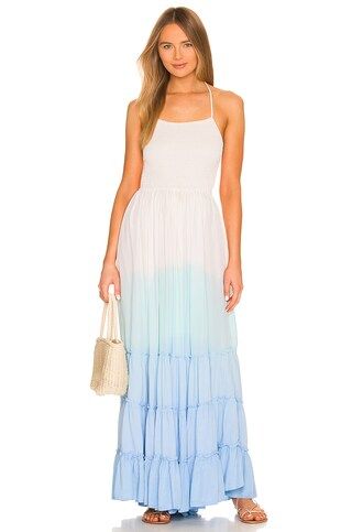 Tiare Hawaii Naia Maxi Dress in Cream Teal Blue Ombre from Revolve.com | Revolve Clothing (Global)