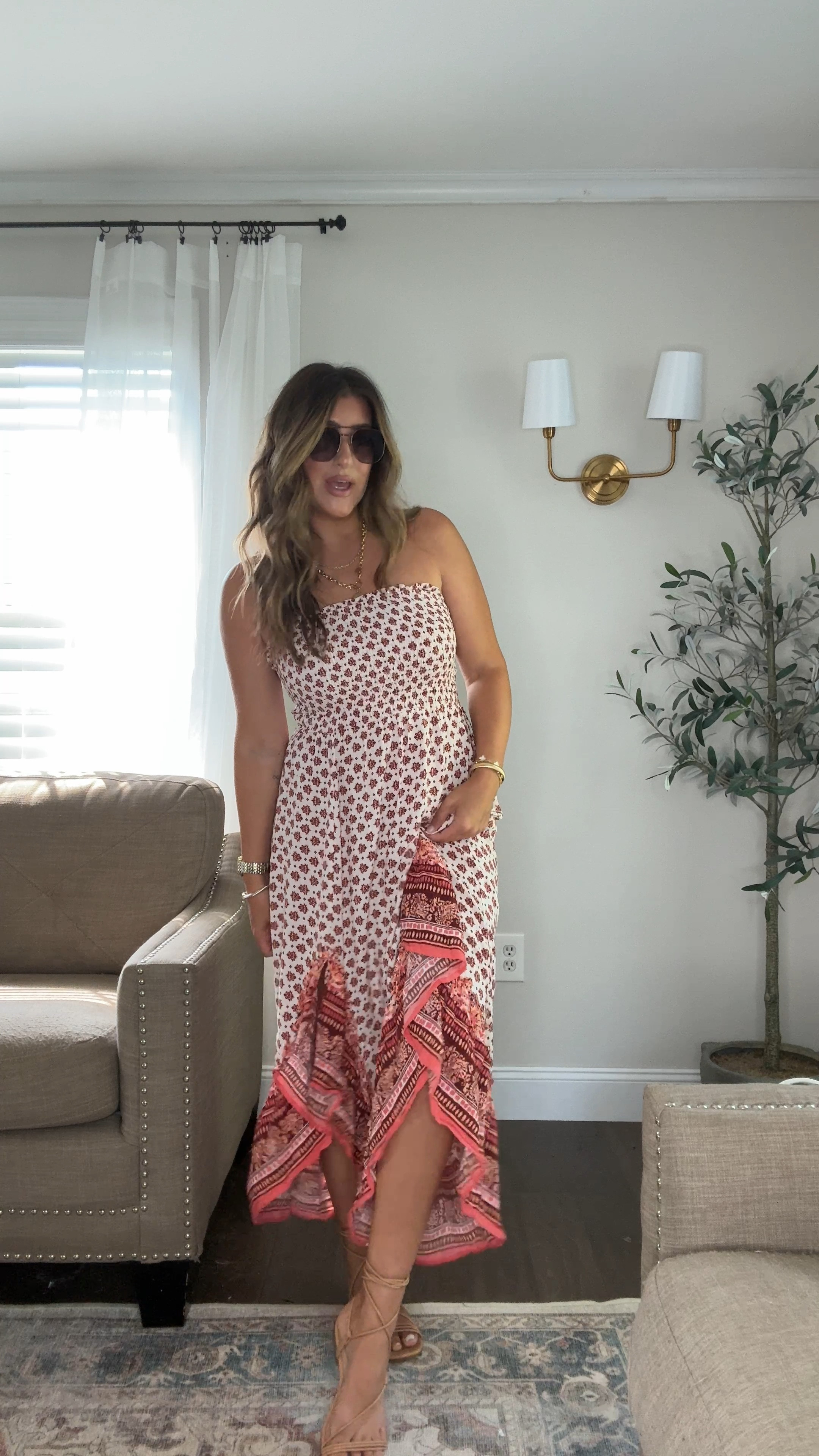 The cutest boho dress for summer. Love the colors and pattern! Wearing med and can use my code LAUREN30JUNE for 30% OFF! Xx 

#LTKStyleTip #LTKTravel #LTKSeasonal