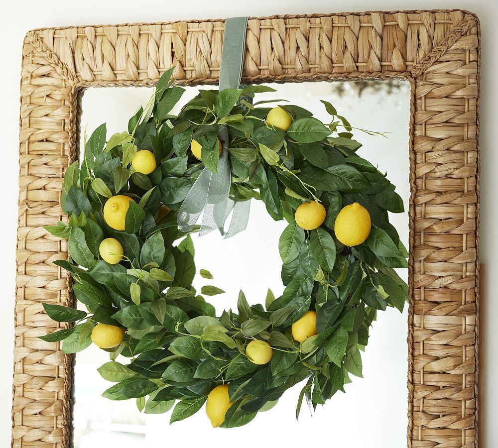 Monique Lhuillier Faux Lemon Wreath & Garland | Pottery Barn (US)