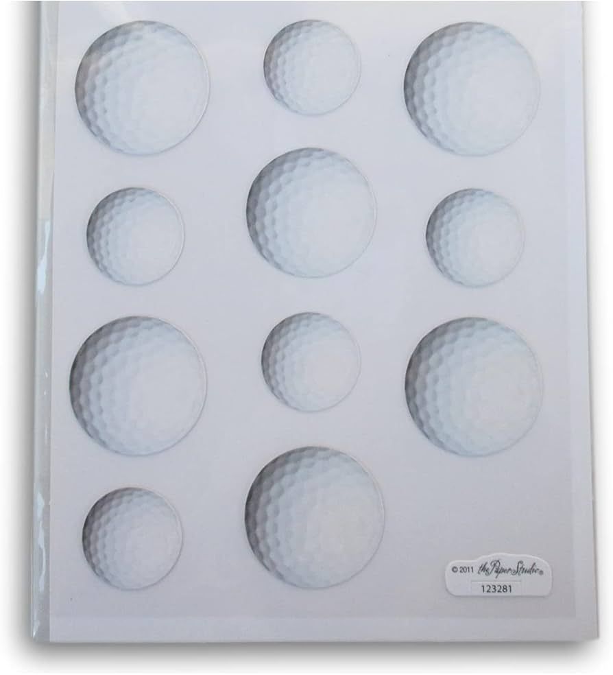 Golf Ball Stickers Adhesive Decals for Crafts, Cardmaking, Scrapbooks & More – 22 Pc | Amazon (US)