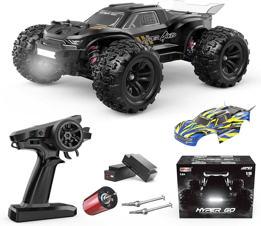 HYPER GO H16BM 1/16 RTR Brushless Fast RC Cars for Adults, Max 42mph Electric Off-Road RC Truck, ... | Amazon (US)