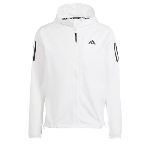 adidas Men's Own The Run Jacket, White/Black, Small | Amazon (US)