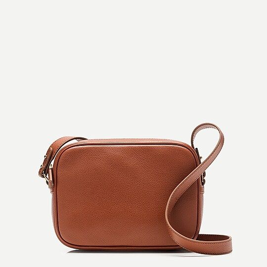 Camera bag in pebbled leather | J.Crew US