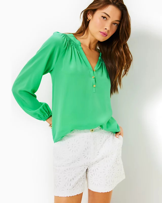 5" Gretchen High Rise Cotton Eyelet Short | Lilly Pulitzer | Lilly Pulitzer