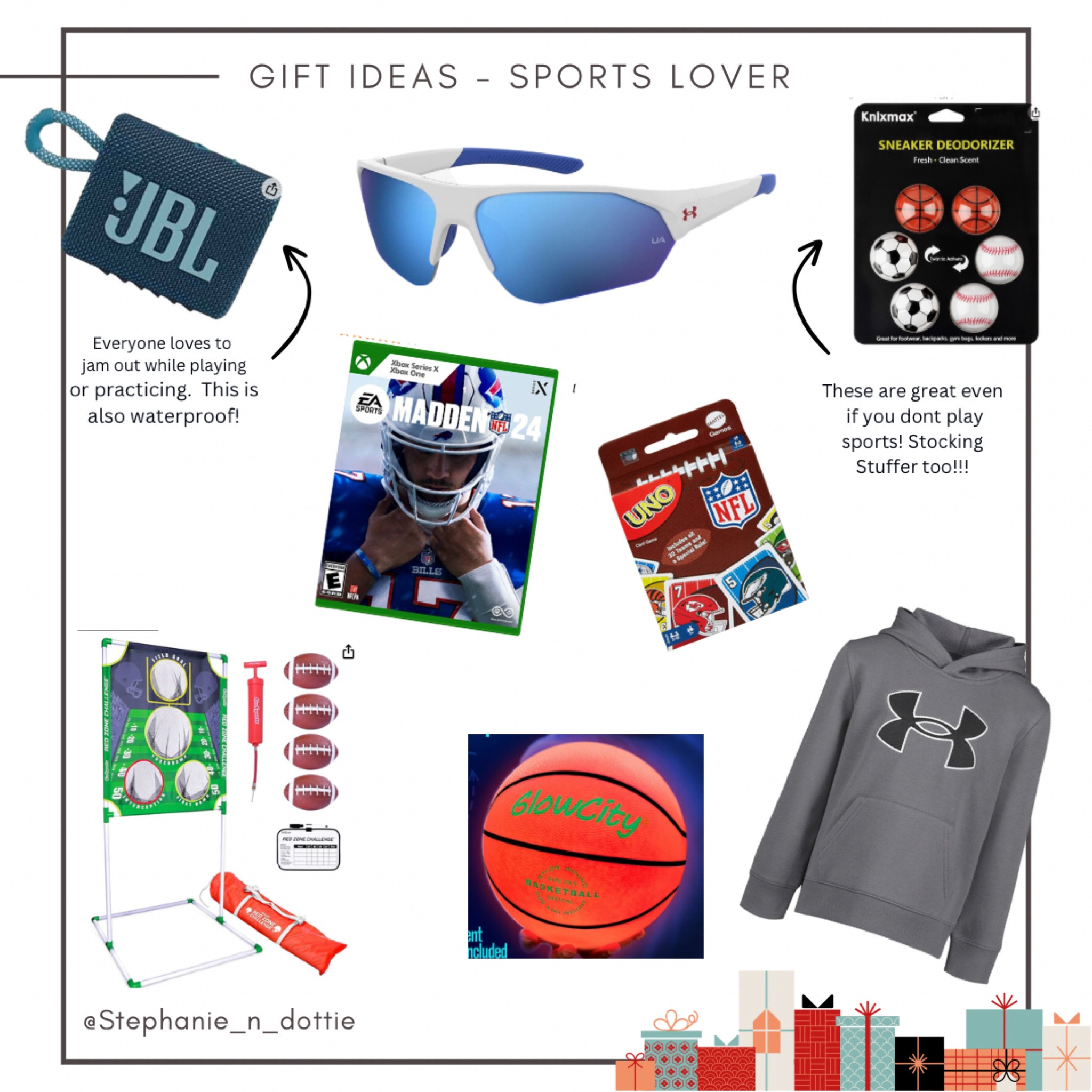 2023 Sports gift guide
Sports fan gift guide
Gift idea sports fan 
Sports gift 
Basketball gift
Soccer gift
Football gift 
Under Armour
Sports sunglasses
Under armour glasses 
Speaker
Blue tooth speaker
Shower speaker
Waterproof speaker
Football skills
Football gift
Glow basketball
Uno
Card game
Football game
Madden 

#LTKHoliday #LTKfamily #LTKGiftGuide