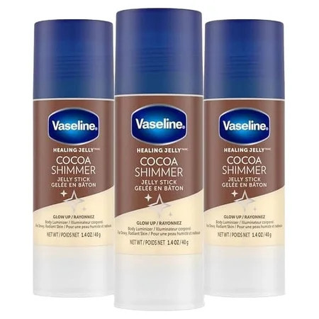 Vaseline Cocoa Shimmer Jelly Stick – Non-Greasy Moisturizer for Glowing Skin, Face & Body Lotion, Travel-Size, 1.4 Oz Ea, Pack of 3 | Walmart (US)