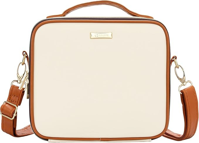 Relavel Makeup Case, Travel Makeup Bag with Washable Plastic Adjustable Dividers, Cosmetic Organi... | Amazon (US)