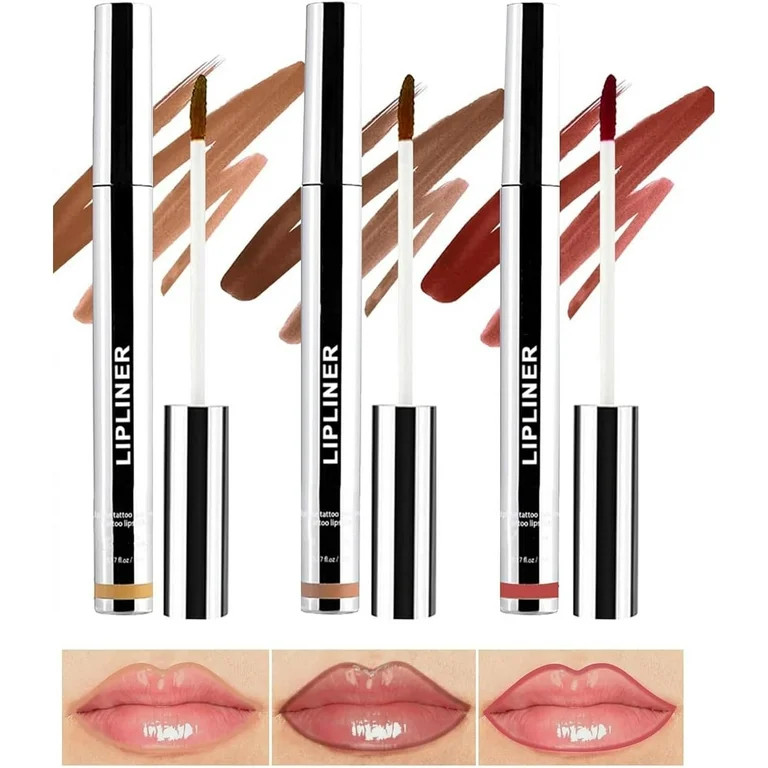 Peel Off Lip Liner Stain, 3PCS Lip Liner Peel Off Tattoo Lip Liner with Matte Finish, Waterproof,... | Walmart (US)